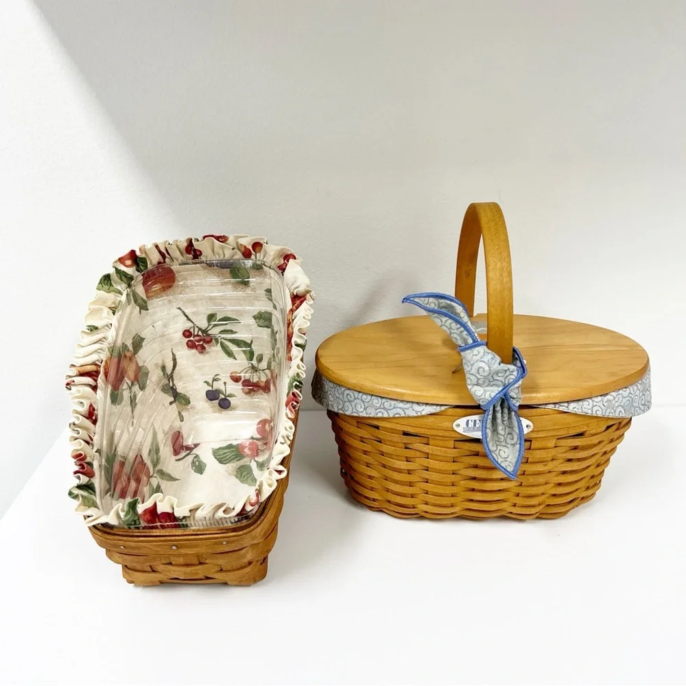 Longaberger Basket Lot Crisco Century Liner Hanging‎ Collectible